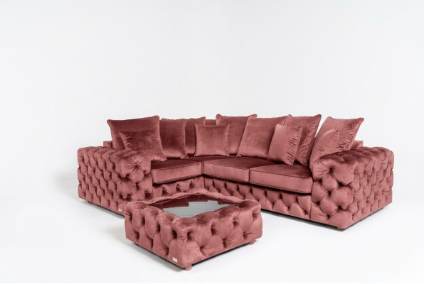 Corner sofa sofa couch upholstered corner suite L shape coffee table fabric living landscape