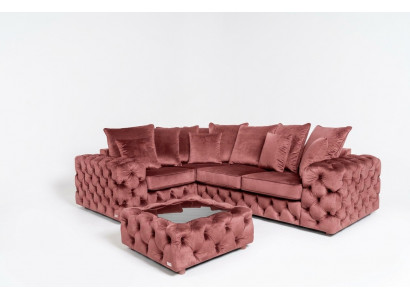 Corner sofa sofa couch upholstered corner suite L shape coffee table fabric living landscape
