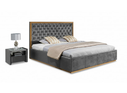 Luxury Bed Textile 2x Nightstand 3-piece Bedroom Set Furniture Beds Bed Frame