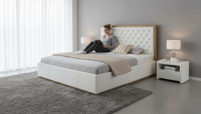Bed textile bedroom design furniture modern luxury beds bed frame 140x200