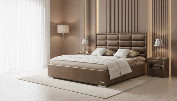 Bed textile bedroom design furniture modern luxury beds upholstered frame new