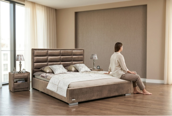 Noble Bed 3-piece Set Nightstand Furniture Luxury Mattress Bedroom Bed Frame New