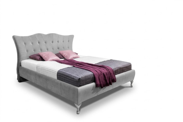 Classic bedroom beds, upholstered Chesterfield 140x200 double bed.