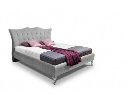 Classic bedroom beds, upholstered Chesterfield 140x200 double bed.