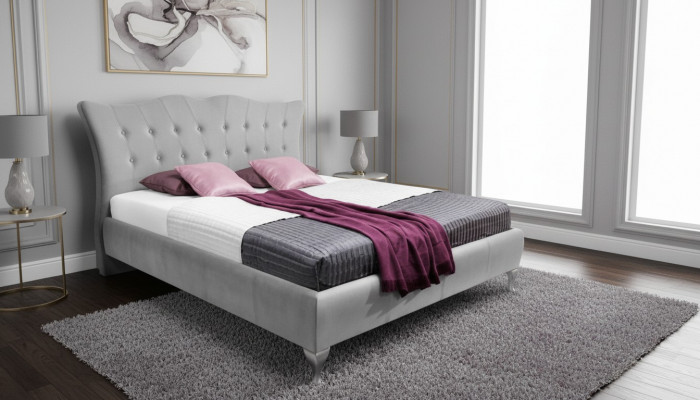 Bed Textile 2x Nightstand 3-Piece Bedroom Set Furniture Modern Luxury Beds New