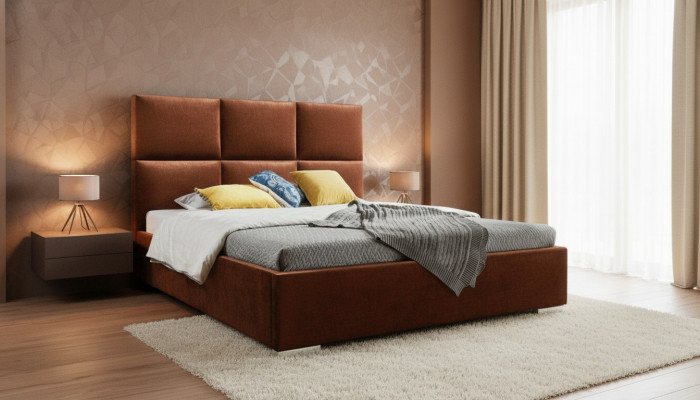 Modern bedroom beds textile bed fabric Chesterfield 180x200 double bed