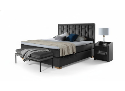 Chesterfield double bed bedroom velvet beds bed frame nightstand 3-piece set
