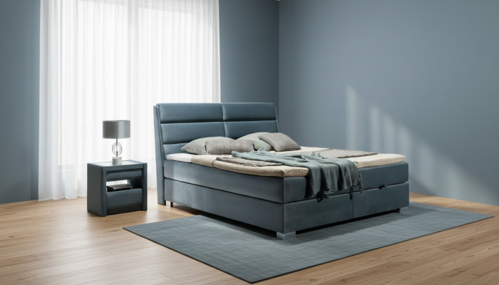 Bed textile 2x nightstand 3-piece bedroom set furniture luxury modern beds new
