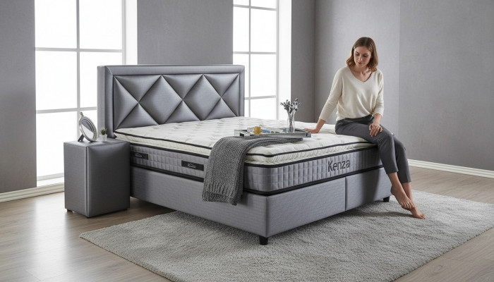 Noble Bed 3-piece Set Nightstand Furniture Luxury Bedroom Mattress Bed Frame New