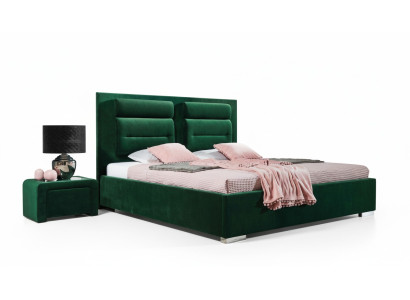 Luxury Box Spring Bed Double Design Fabric Hotel Green Beds Bedroom Furniture