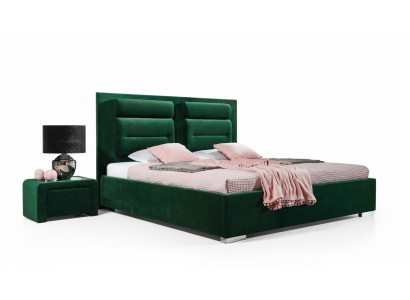 Luxury Box Spring Bed Double Design Fabric Hotel Green Beds Bedroom Furniture