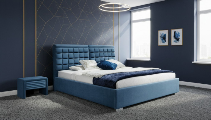 Luxury Boxspring Bed Design Fabric Hotel Beds Bedroom Furniture Double