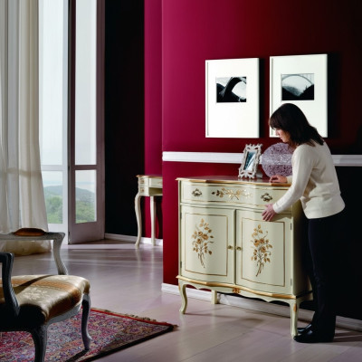Living room furniture classic baroque luxury sideboard chest of drawers solid wood