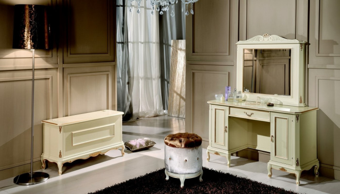 Dressing table Italian style furniture sideboard bedroom baroque rococo stool new