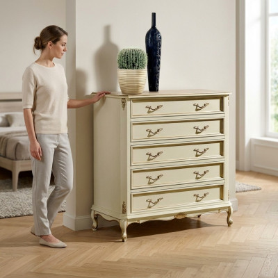 Living room Italian luxury furniture classic baroque style dresser