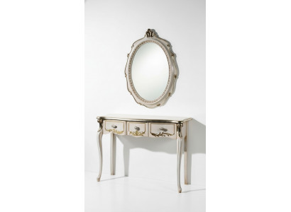 Baroque Luxury Console Table Wall Table White Classical Wood 106 cm