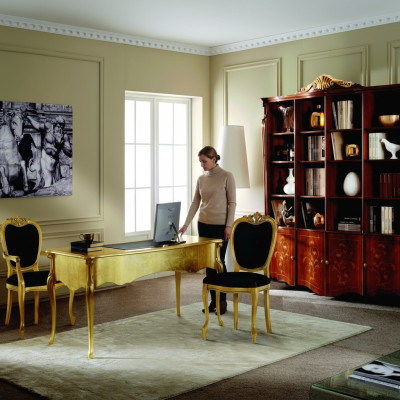 Furniture classic style bookcase design luxury cabinet Italian furniture