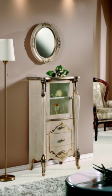 Furniture classic sideboard wood glass display cabinet designer