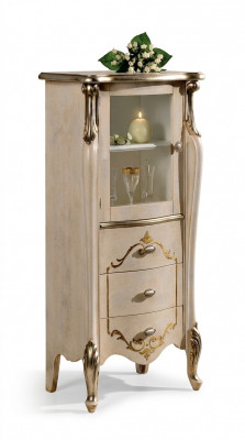 Furniture classic sideboard wood glass display cabinet designer
