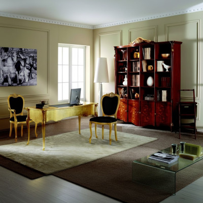 Designer furniture table gold living room wooden table Italian luxury furniture