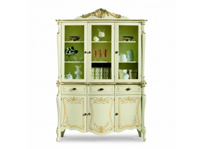 Showcase Italian Luxury Style Living Room Furniture Cabinet Baroque Rococo Style Wood New
