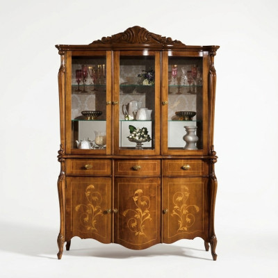 Furniture luxury wood style cabinet sideboard display cabinet design Italian furniture new