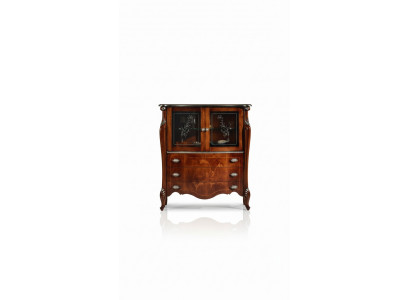 Luxurious furniture wood glass style baroque cabinet dresser cabinets designer