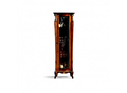 Elegant design glass cabinet wood classical style baroque showcase Italian furniture new