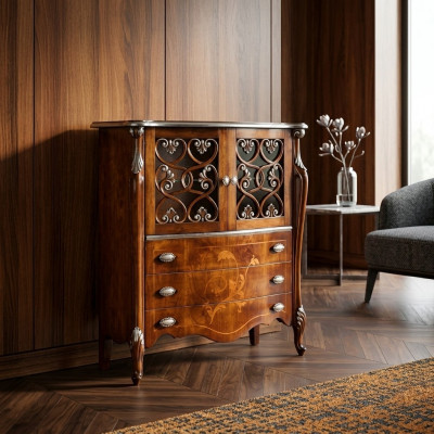 Dresser console cabinet sideboard cabinets shelf Italian style furniture wood