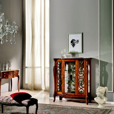 Design furniture wood luxury classic style baroque showcase Italian furniture sideboard