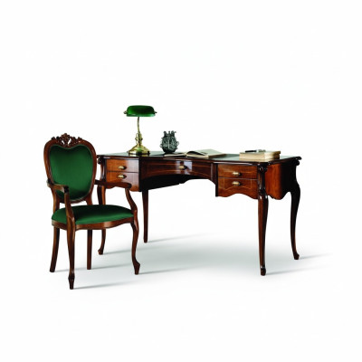 Baroque Rococo Desk Table 2-piece Set Italian Furniture