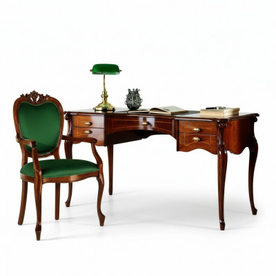 Italian classic wooden furniture luxury armchair office furniture style baroque