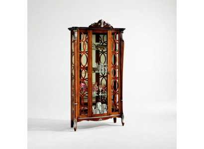 Italian furniture, luxury design, wood, classic baroque, shelf, glass cabinet, showcases