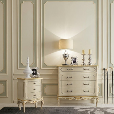 Design furniture style classic luxury XXL dresser white wood luxury Italian