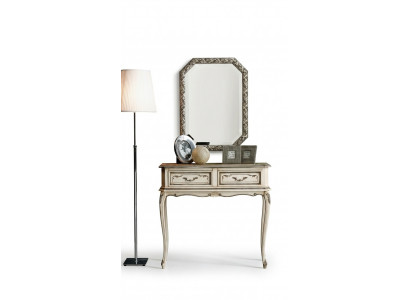 Furniture Style Baroque Console Table Wall Table Table White Classical Wood 90 cm New