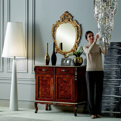 Designer Wood Italian Furniture Design Furniture Style Baroque 2-Piece Chest of Drawers