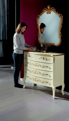 Furniture Wood Style Baroque Dresser Cabinets Designer Luxury Italian