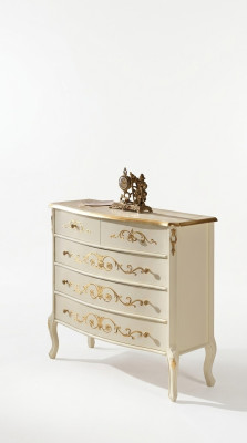 Furniture Wood Style Baroque Dresser Cabinets Designer Luxury Italian