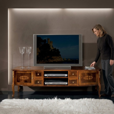 Design Sideboard TV Lowboard RTV Cabinet Table Living Room Wood Furniture Baroque Style New