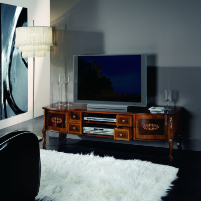 Design Sideboard TV Lowboard RTV Cabinet Table Living Room Wood Furniture Baroque Style New