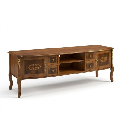 Design Sideboard TV Lowboard RTV Cabinet Table Living Room Wood Furniture Baroque Style New