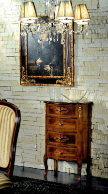 Wood Italian Style Furniture Luxury RTV Brown Dresser Baroque Style Antique Style