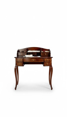Furniture Secretary Antique Baroque Style Luxury Desk Office Dresser Wood