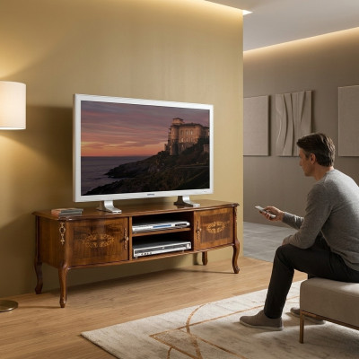 TV lowboard, RTV cabinet, table, living room, wood furniture, baroque style