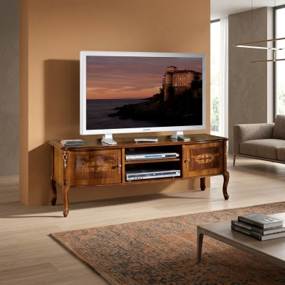 TV lowboard, RTV cabinet, table, living room, wood furniture, baroque style