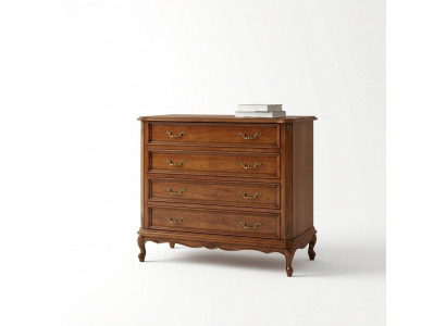 Design furniture style baroque small chest of drawers brown luxury wood Italian