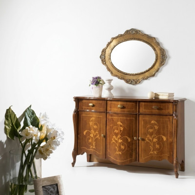Design furniture style baroque dresser cabinet brown design luxury wood