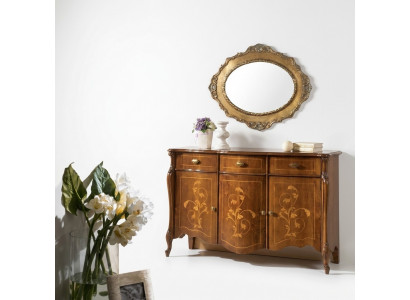 Design furniture style baroque dresser cabinet brown design luxury wood