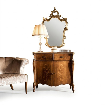 Luxury Italian Furniture Design Chest Cabinet Brown Wood Furniture Style