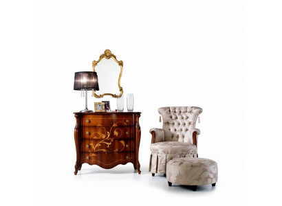 Italian furniture design chest cabinet brown luxury wood furniture baroque